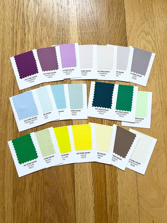 Expansion Pack - Pure Solids Swatch Cards- 2024 Iridescent Colors